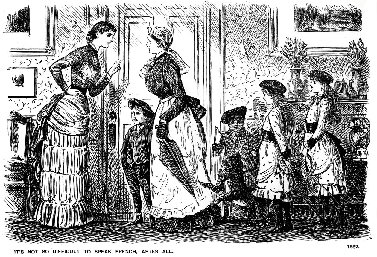 結局のところ、1882年1891年にフランス語を話すことはそれほど難しくありません。 作： ジョージ・デュ・モーリエ
