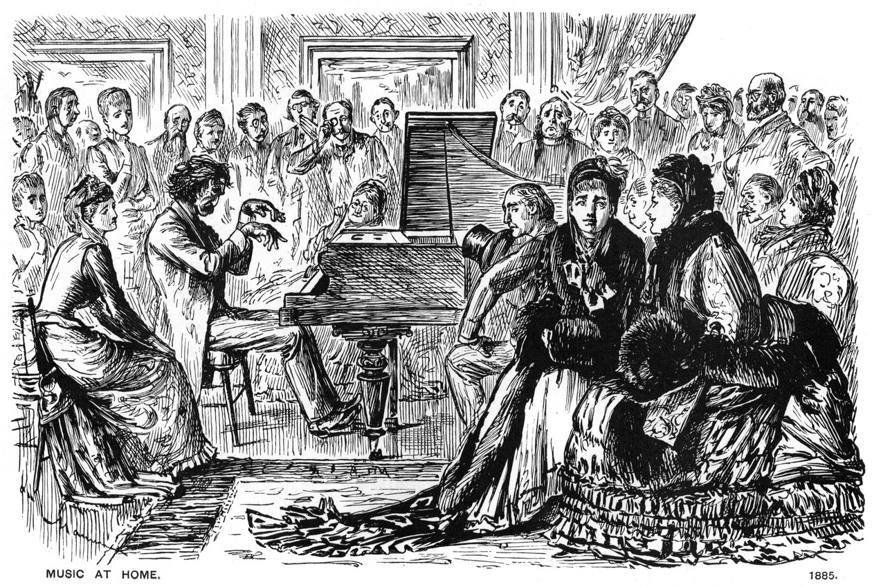 自宅での音楽、1885年1891年。 作： ジョージ・デュ・モーリエ