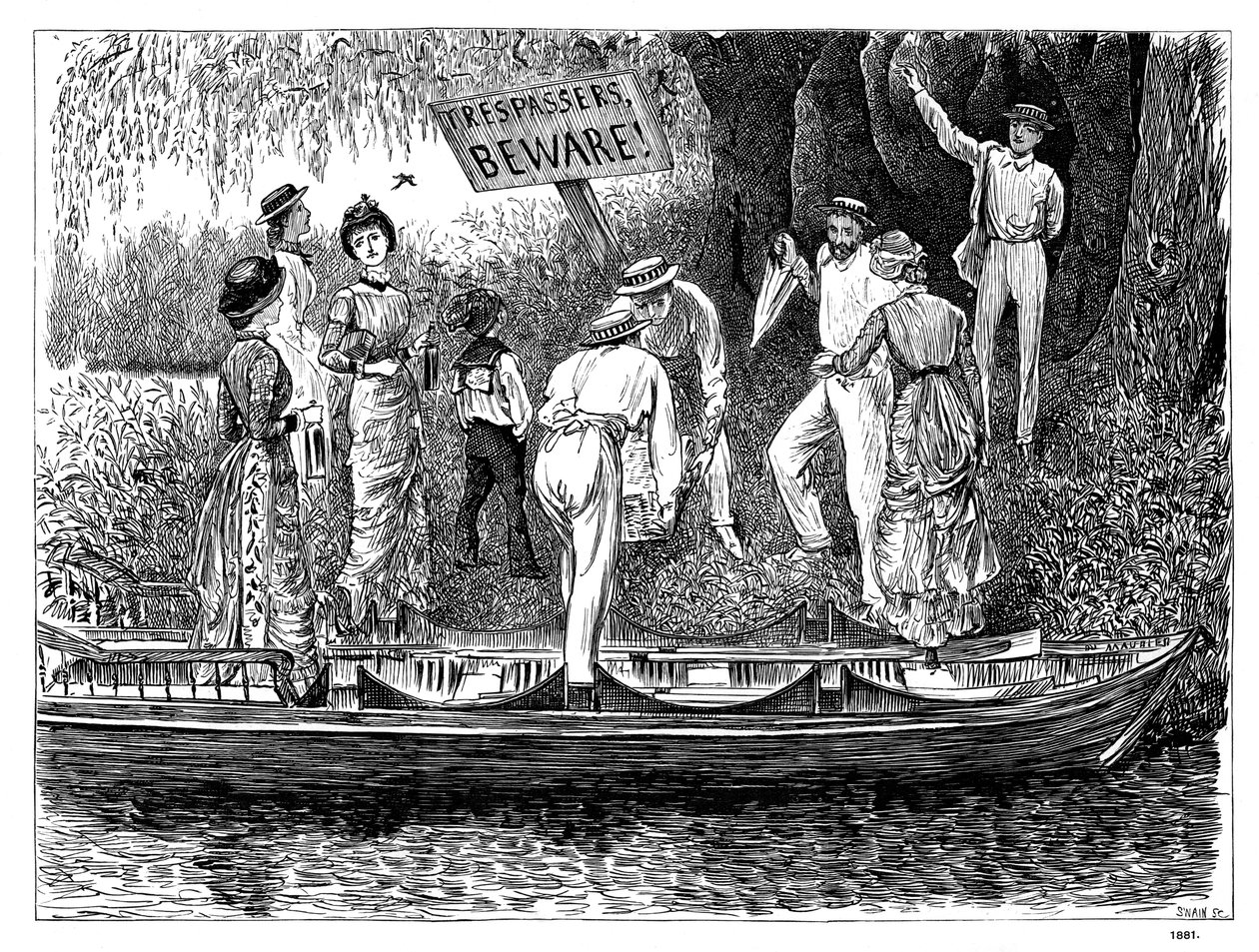 法の恐怖、1881 1891。 作： ジョージ・デュ・モーリエ