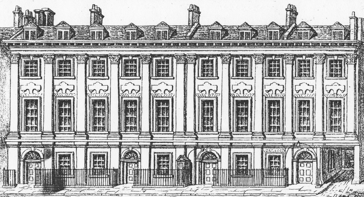 Houses Great Queen Street、1817 作： ジョージ・ザ・エルダー・シャープ