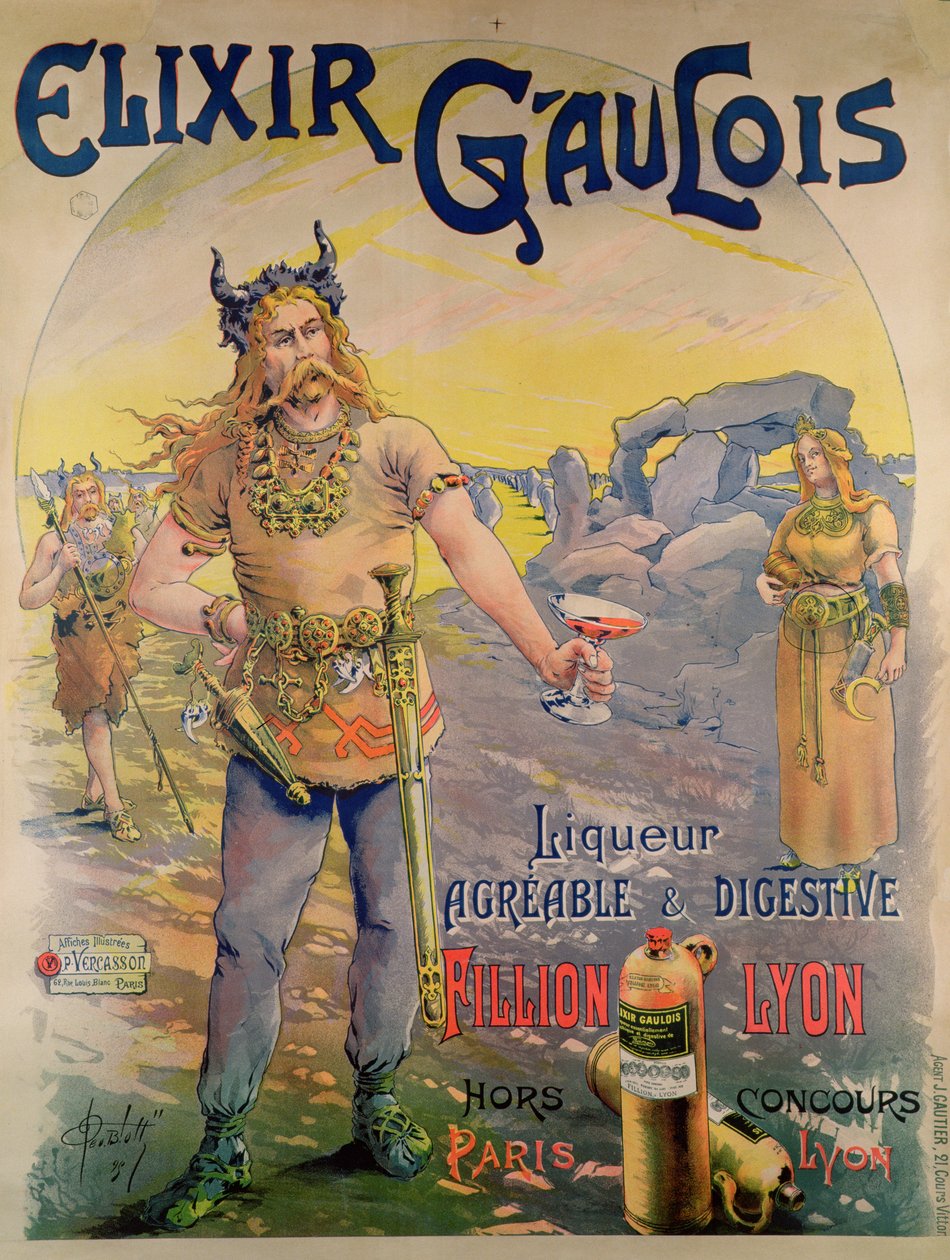 「エリクサーゴロワ」のポスター広告、1895 作： ジョルジュ・ブロック
