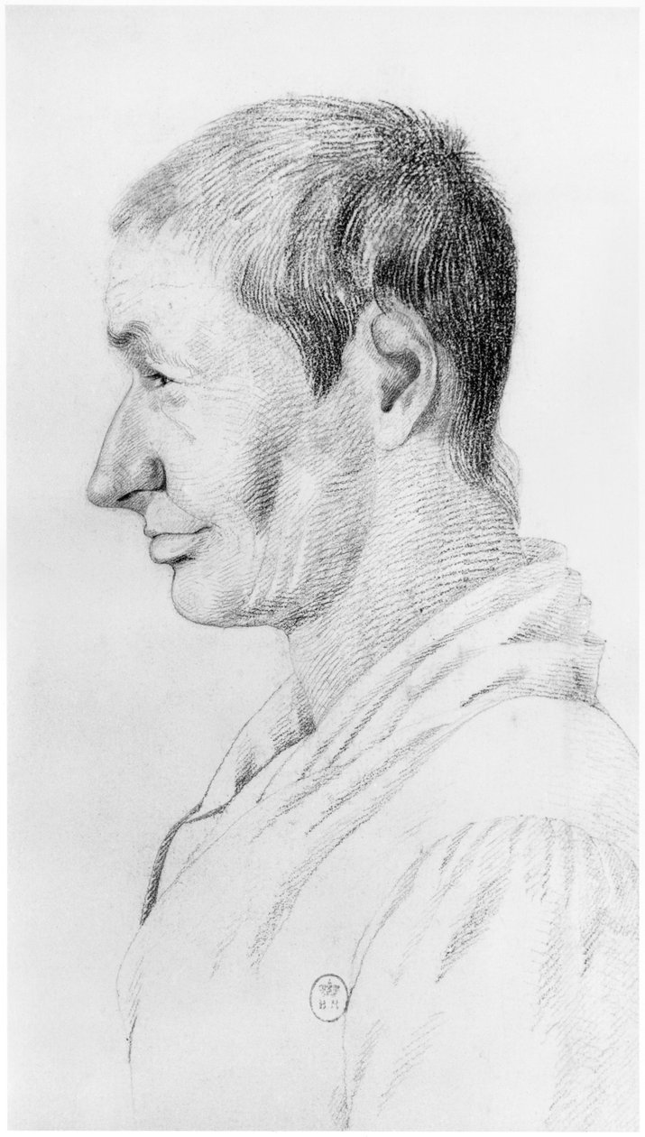 マニアック、1818年頃のサルペトリエール亡命の狂人学に関するジャンエティエンヌドミニクエスキロール（1772-1840）の未発表の論文のイラスト 作： ジョルジュ・フランソワ・ガブリエル