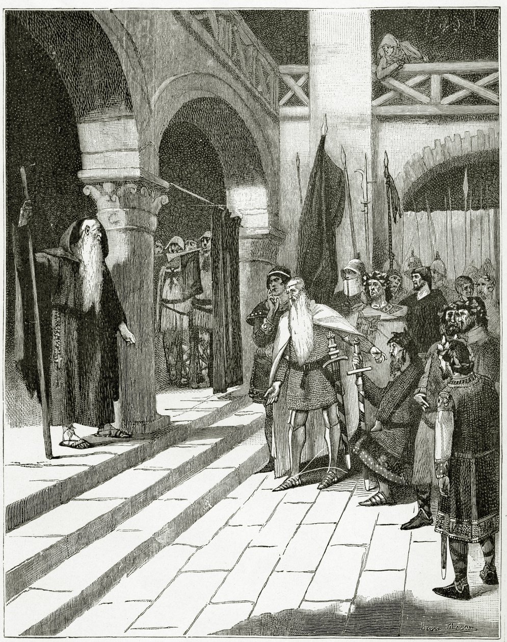 レ・バーグレイブス、19世紀（bw engraving） 作： ジョルジュ・マリー・ロシュグロス