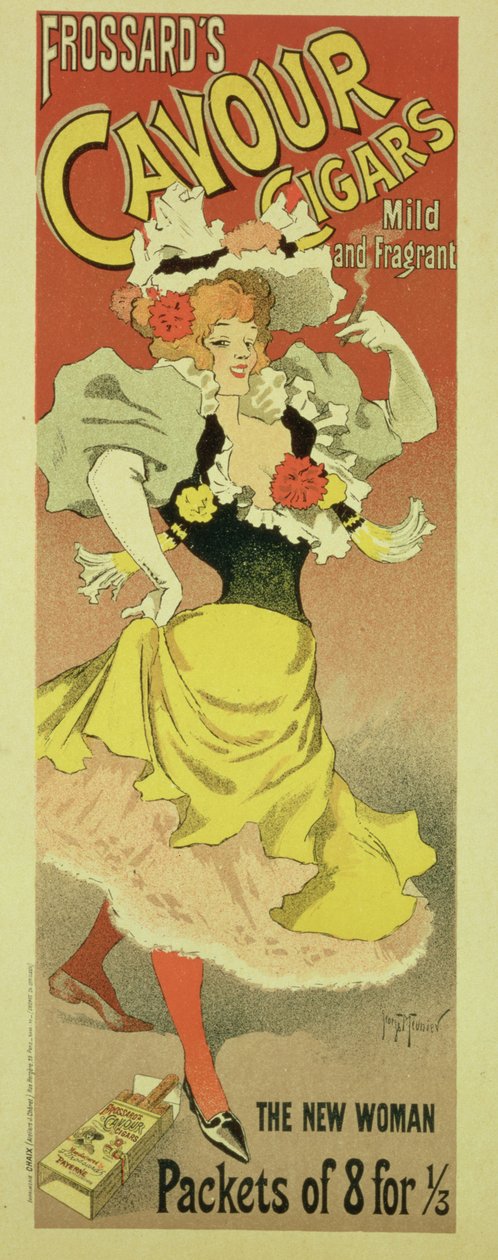 ポスター広告「Frossard&39;s Cavour Cigars」の複製、1895 作： ジョルジュ・ムニエ
