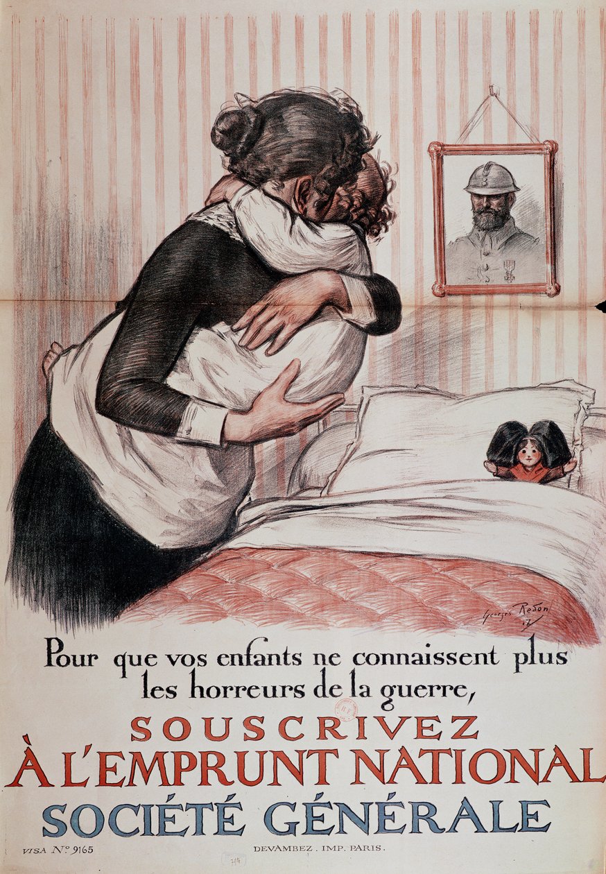 ソシエテジェネラルのポスター、1917年（ &39;179621も参照） 作： ジョルジュ・ルドン