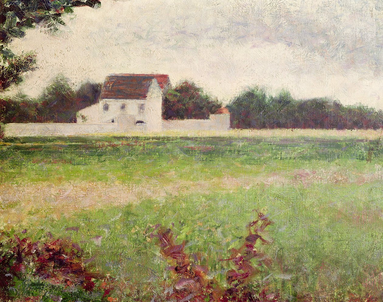 イルドフランスの風景、1881〜82年 作： ジョルジュ・スーラ