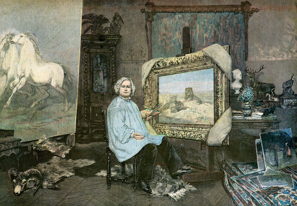 アトリエでの画家ロサ・ボヌール 作： ジョルジュ（1865-1951）アシル＝フルド