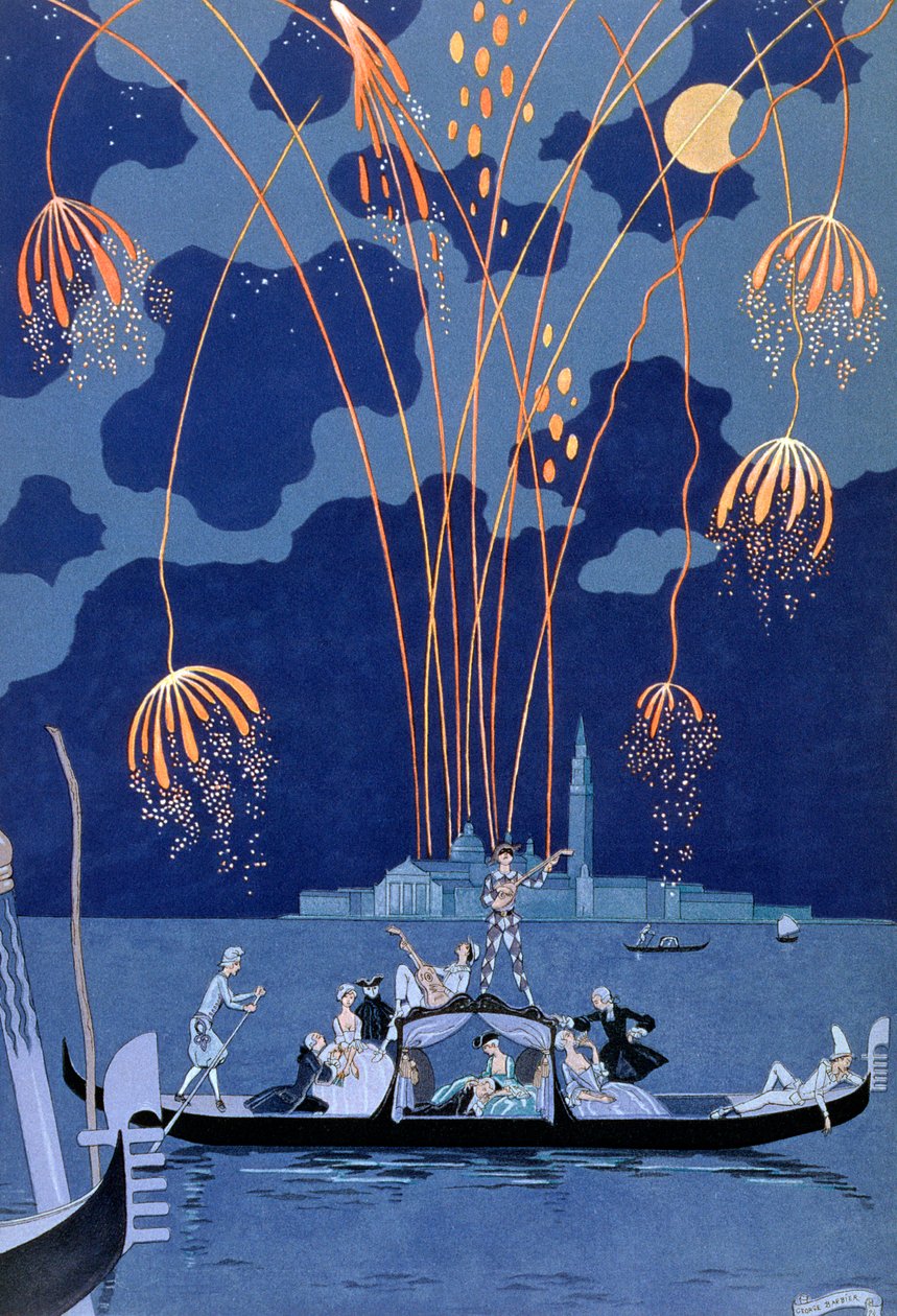 「ベニスの花火」、1924年 作： ジョルジュ・バーバー