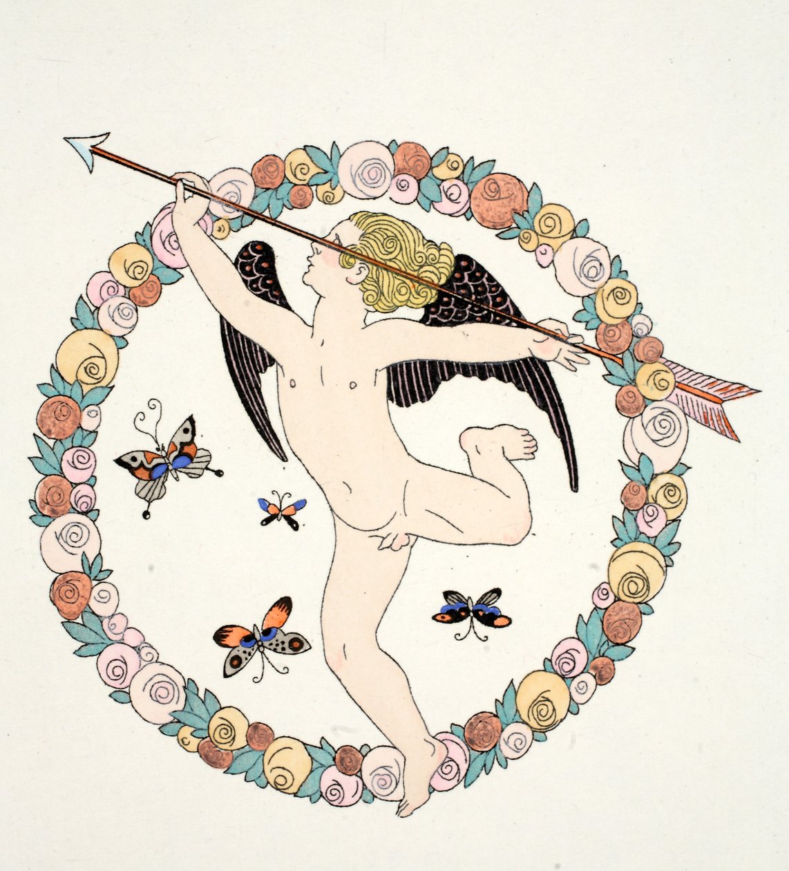 「ファルバラスとファンフルーシェ、現在、過去、未来のモードの年鑑」の口絵 作： ジョルジュ・バーバー