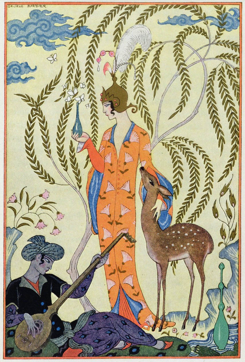 ペルシャ、「The Art of Perfume」のイラスト、パブ。 1912年（ポチョワールプリント） 作： ジョルジュ・バーバー