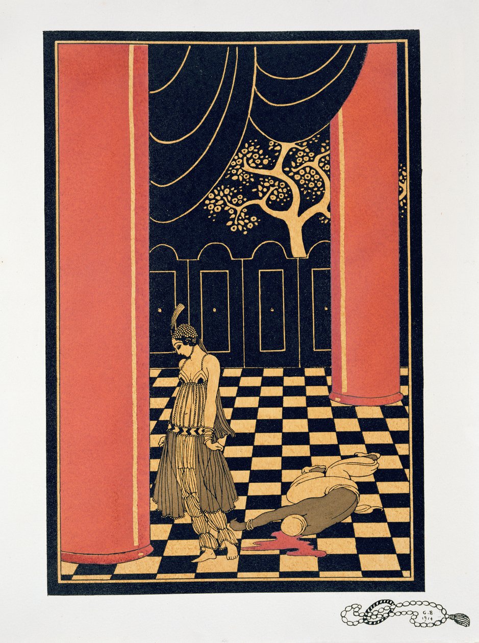 「タマール」のタイトルロールのタマラ・カルサヴィナ（1885-1978） 作： ジョルジュ・バーバー