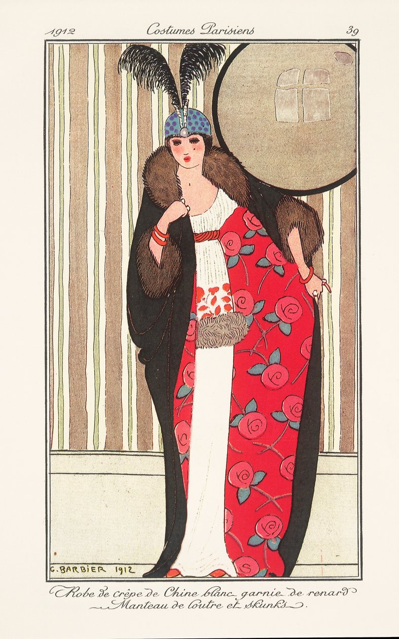 Journal des Dames et des Modesのレディースファッションプレート 作： ジョルジュ・バーバー