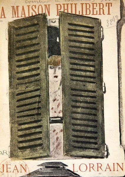 1904年に出版されたJean Lorrain（1855-1906）によるLa Maison Philibertの表紙 作： ジョルジュ・ボッティーニ