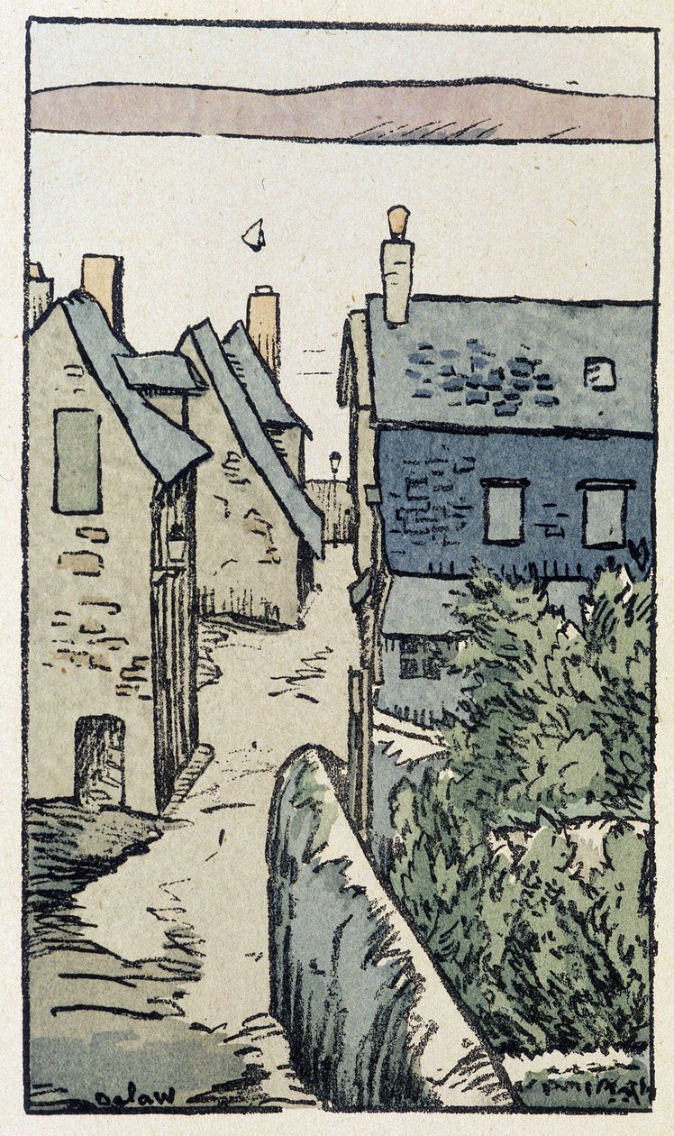 オンフルール - ジョルジュ・デローの「Sur les chemins de France」にて 作： ジョルジュ・デロー