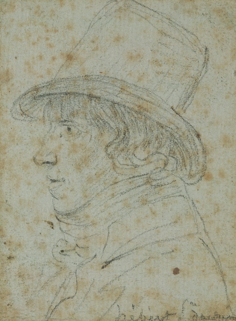 Jacques Hebert (1757-94) (紙に鉛筆) 作： ジョルジュ・フランソワ・ガブリエル
