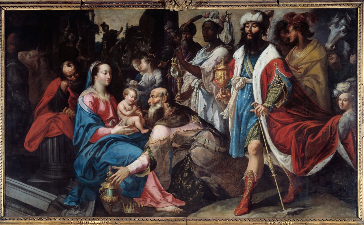 マギの崇拝。ジョルジュ・ラレマン（1575-1635）の絵画 作： ジョルジュ・ラレマンド