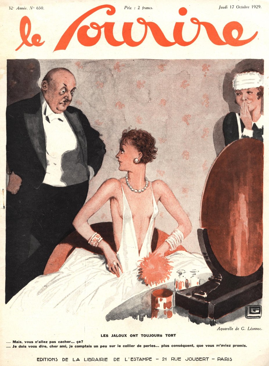 Le Souriren etukansi, lokakuu 1929 (värilitho) 作： ジョルジュ・レオンネック