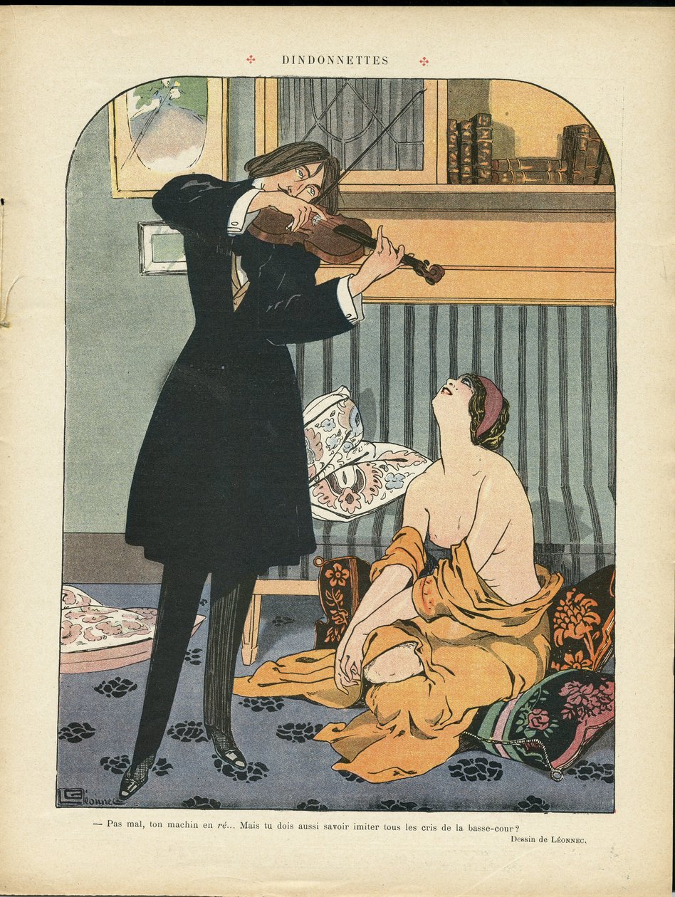 ジョルジュ・レオネック（1881-1940）によるイラスト（ル・リール紙、2012年9月21日付） - トルコ - 音楽、ヴァイオリン 作： ジョルジュ・レオンネック