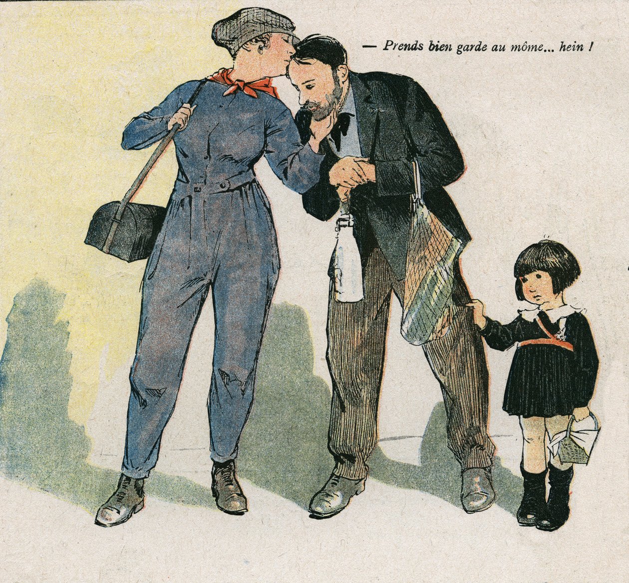 子供を大切に...か。ジョルジュ・ポール・レオヌック（1881-1940）が11月15日付の「La Baionnette」に描いたもの。 作： ジョルジュ・レオンネック