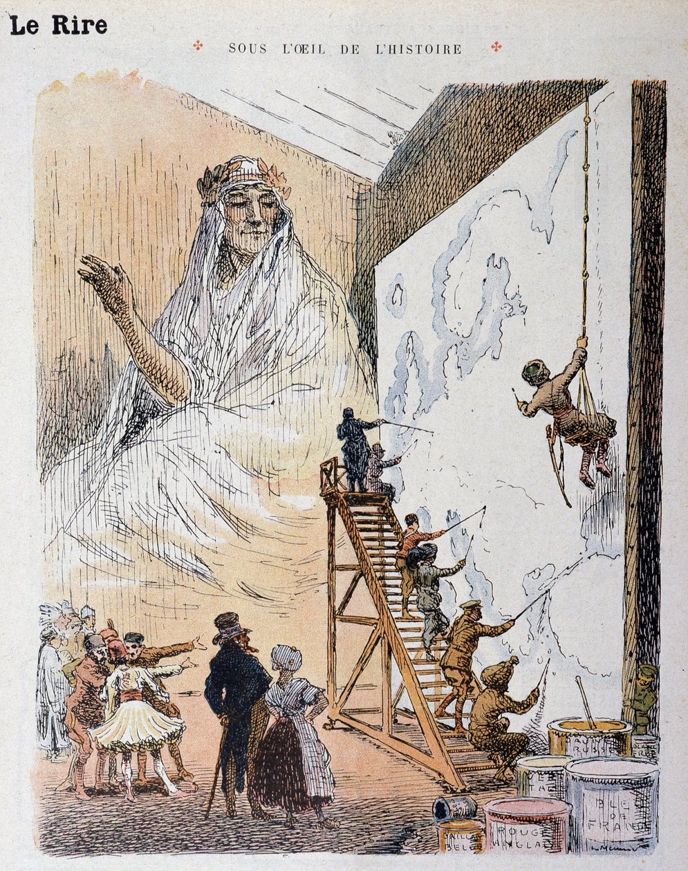 ヨーロッパ。ジョルジュ・ムニエ（1869-1942）のドローイング。"Le Rire Rouge "にて 作： ジョルジュ・ムニエ