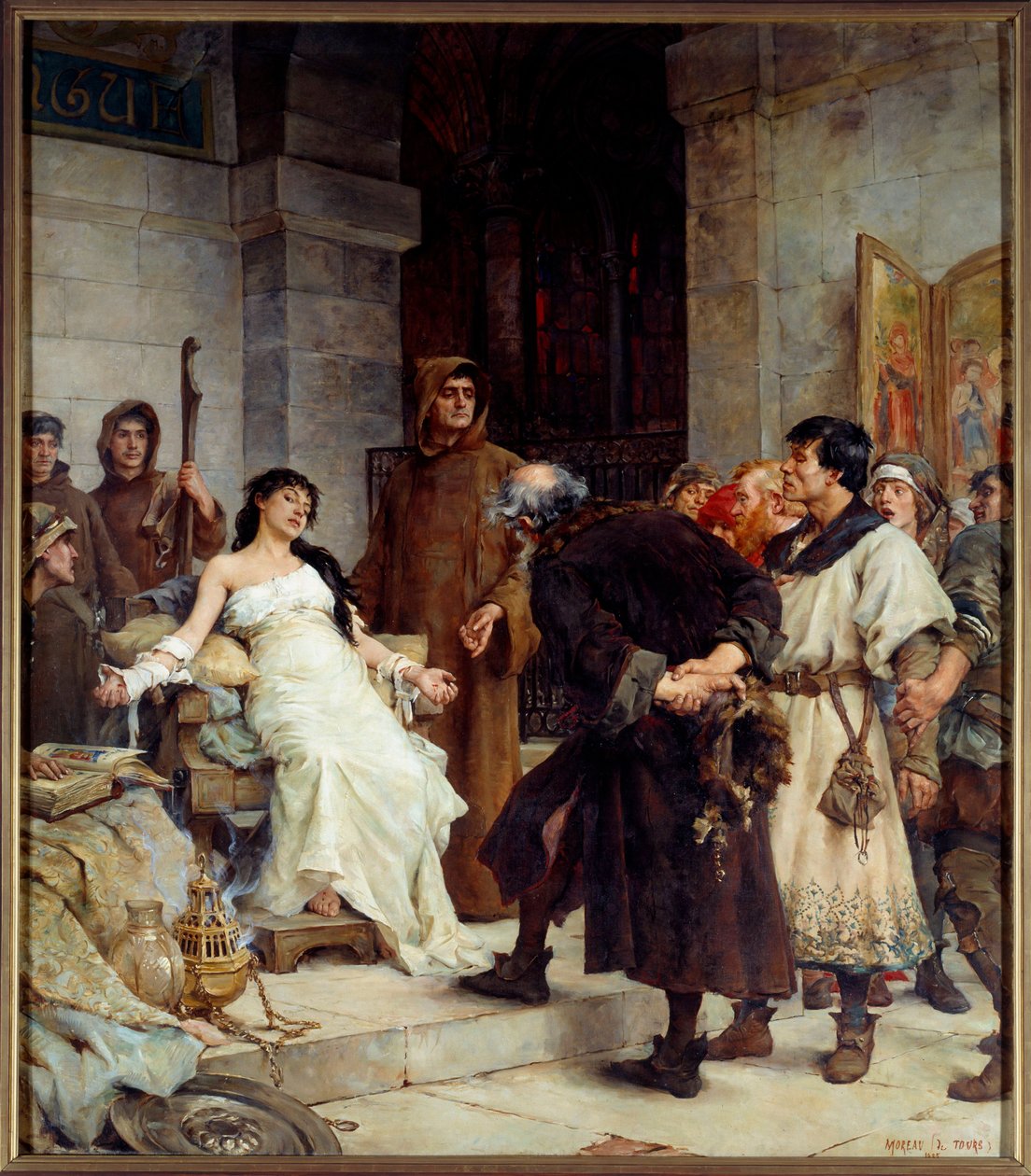 中世の汚名 絵画 ジョルジュ・モロー・ド・トゥール（1848-1901） 1885年 日。2,6x3 m ナント美術工芸博物館 作： ジョルジュ・モロー・ド・トゥール