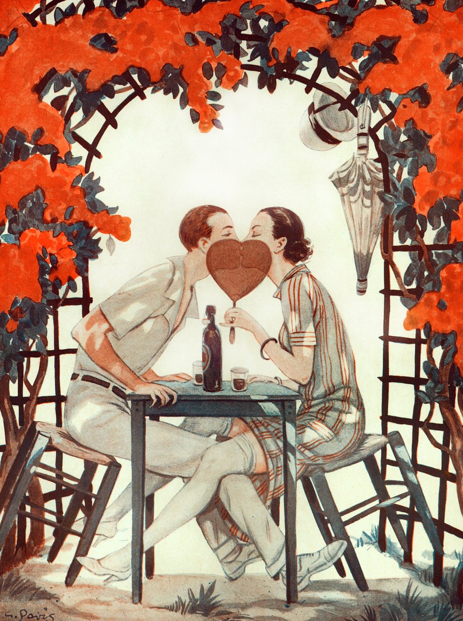 感傷的な算術、「La Vie Parisienne」のイラスト、1925 年 9 月 26 日 (litho) 作： ジョルジュ・パビス