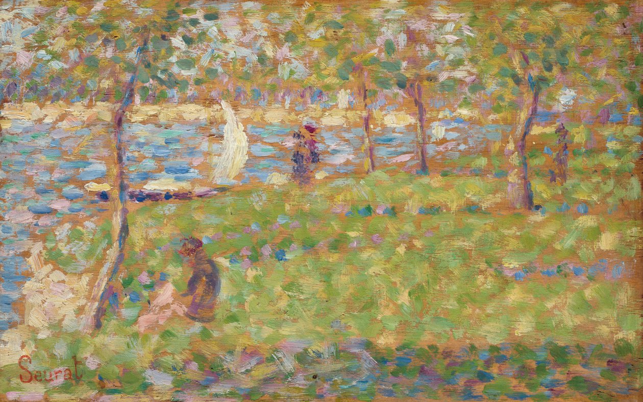 La Grande Jatte の習作、18841885。 作： ジョルジュ・ピエール・スーラ