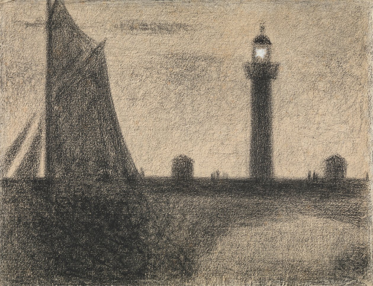 オンフルールの灯台、1886年。 作： ジョルジュ・ピエール・スーラ