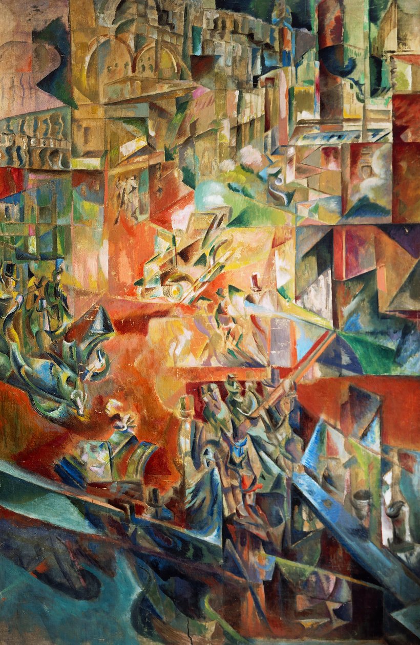 ジョルジュ・ヤクーロフ（1884-1928）の「メトロポリス」。ロシア、20世紀 作： ジョルジュ・ヤコウロフ