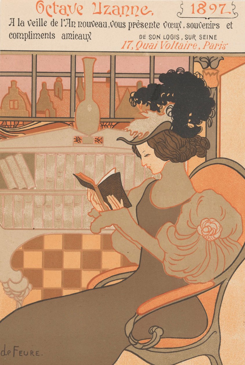 オクターブウザンヌからの1897年の新年の願い、1896年 作： ジョルジュ・ド・フール