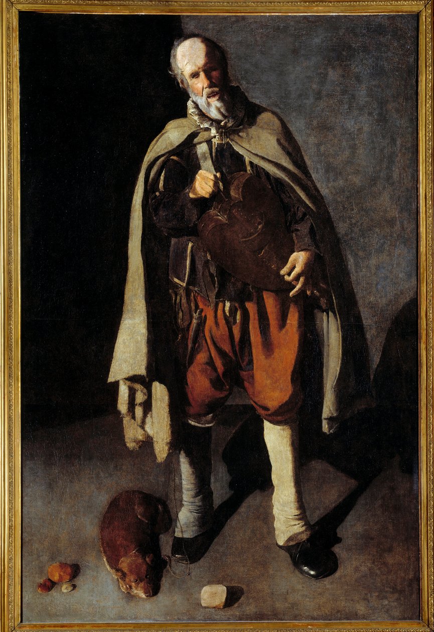 老犬のこと塔のジョージ（1593-1652）の絵 作： ジョルジュ・ド・ラ・トゥール