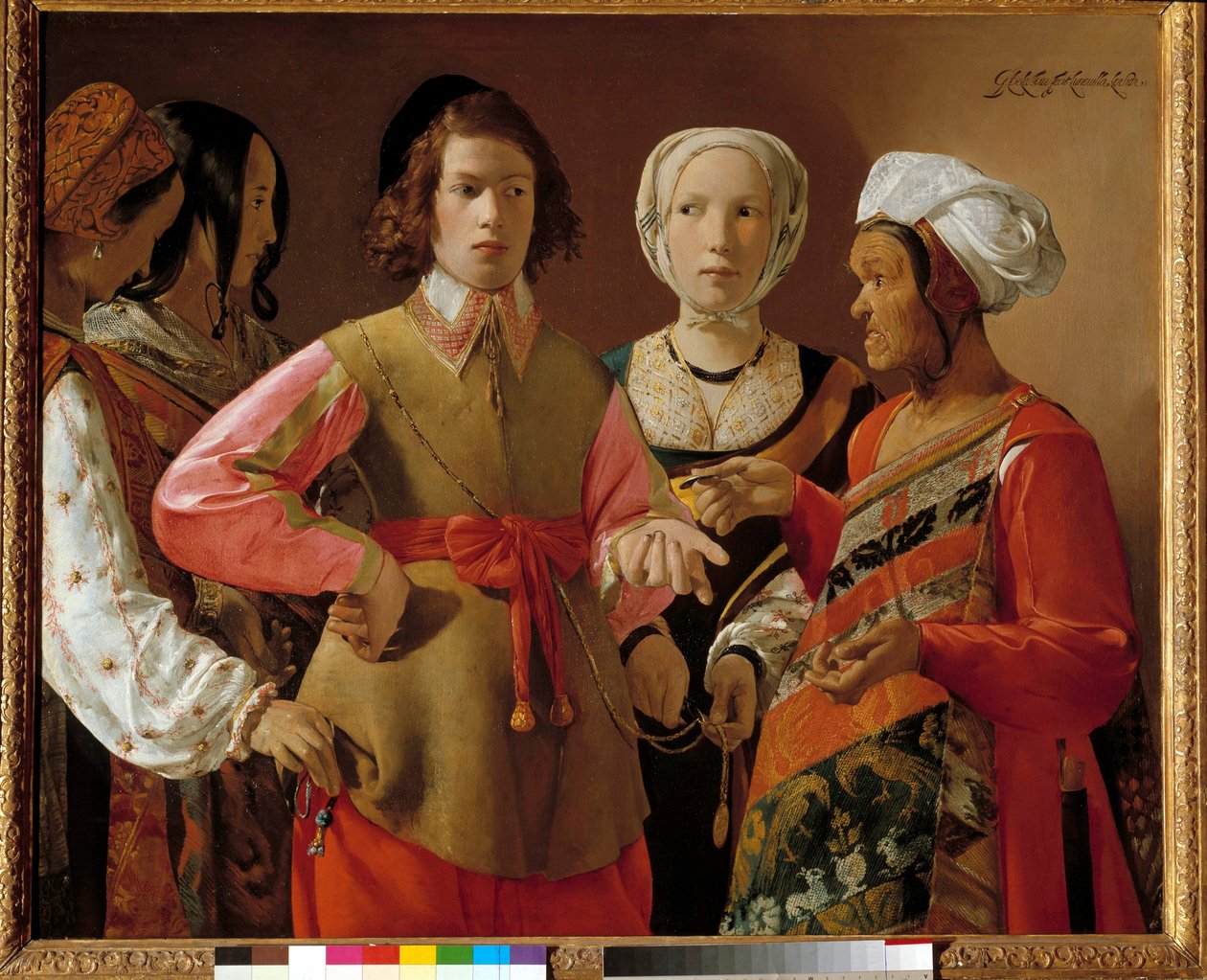 占い師 ジョルジュ・ド・ラ・トゥール(1593-1652)の絵画 1630年頃 Sun.1,01x1,23 m ニューヨーク。メトロポリタン美術館 作： ジョルジュ・ド・ラ・トゥール