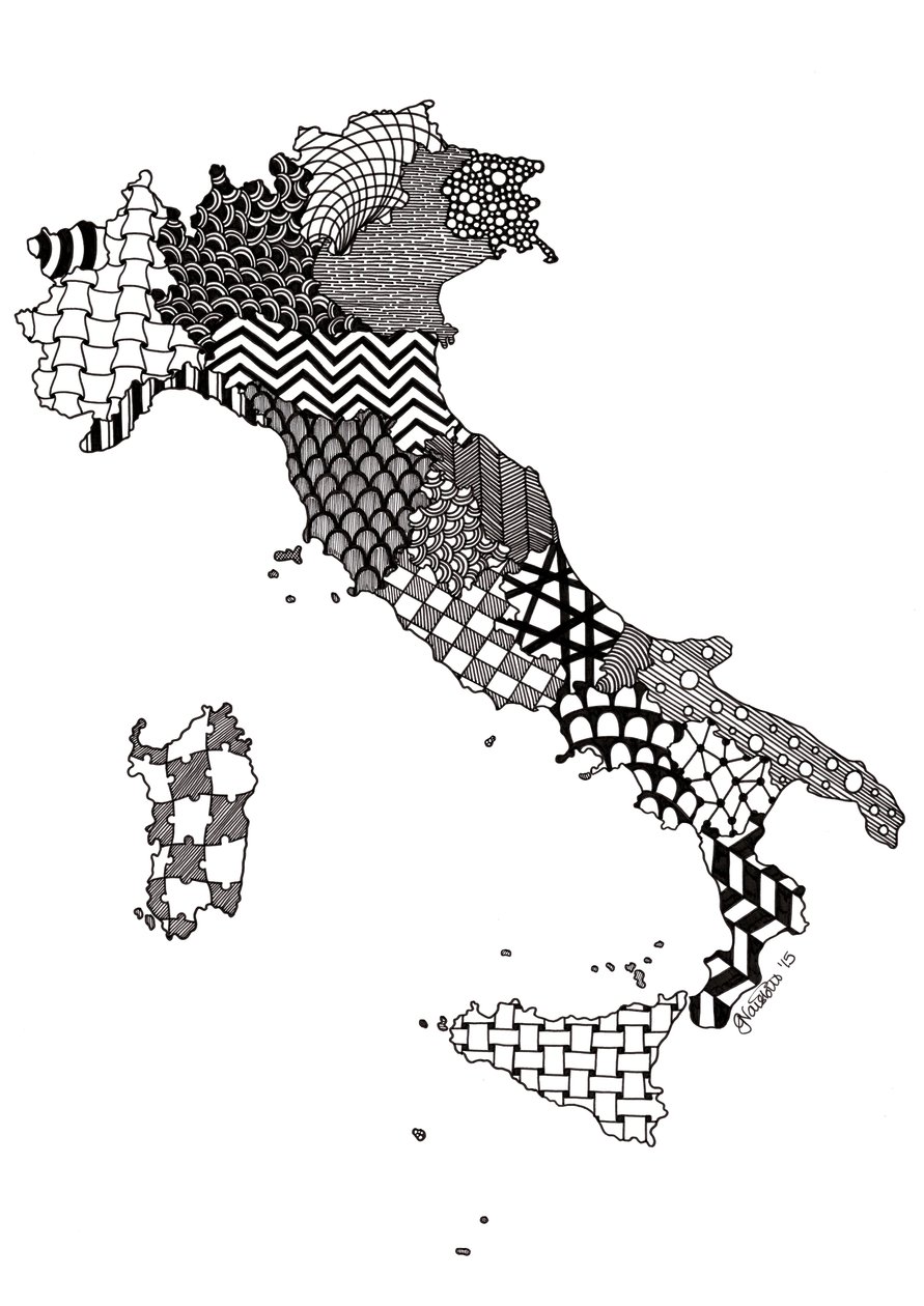 イタリア、2015年（ブリストルボードにインク） 作： ジョージナ・ナイズビット