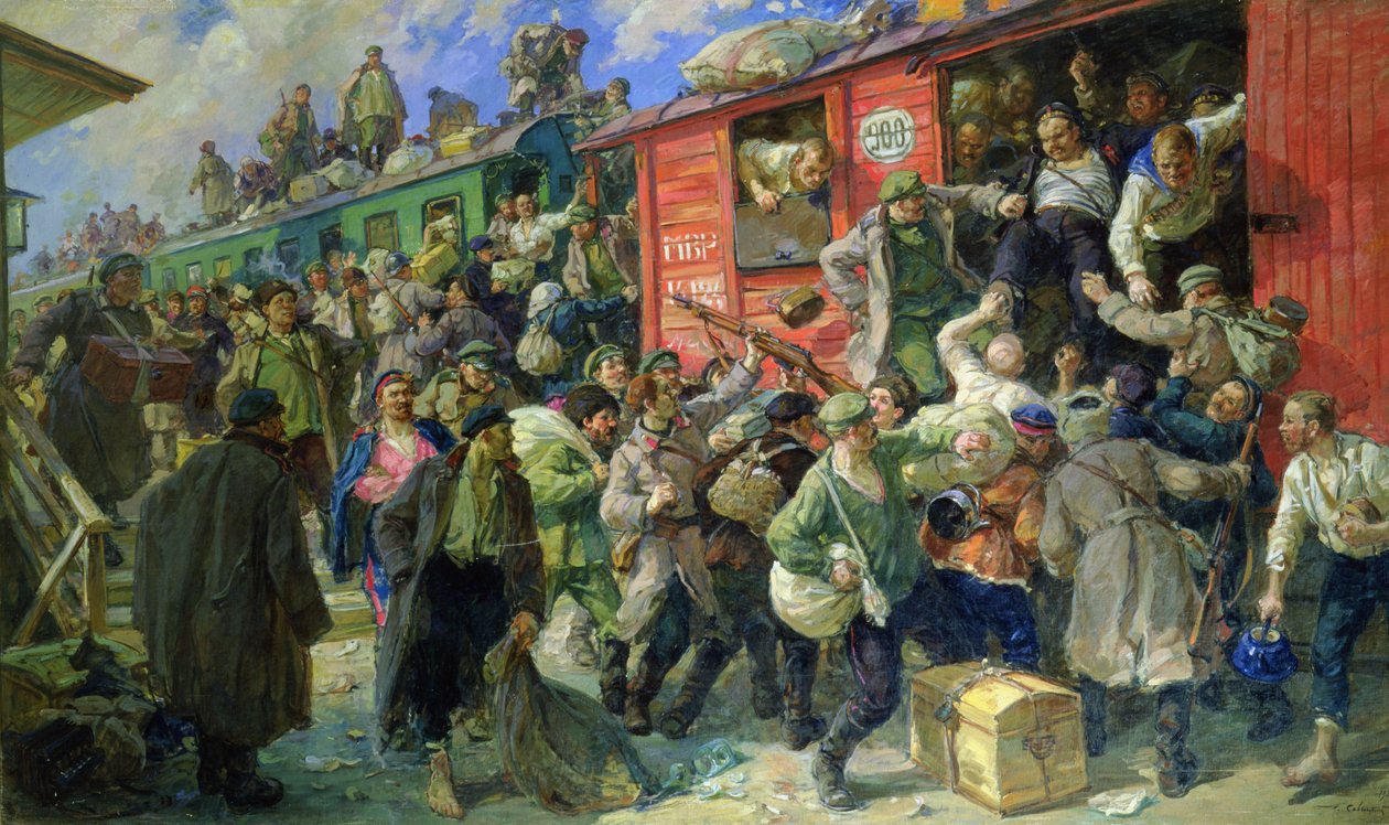 1917年に帝政軍が自発的に解放された 作： Georgiy Konstantinovich Savitsky