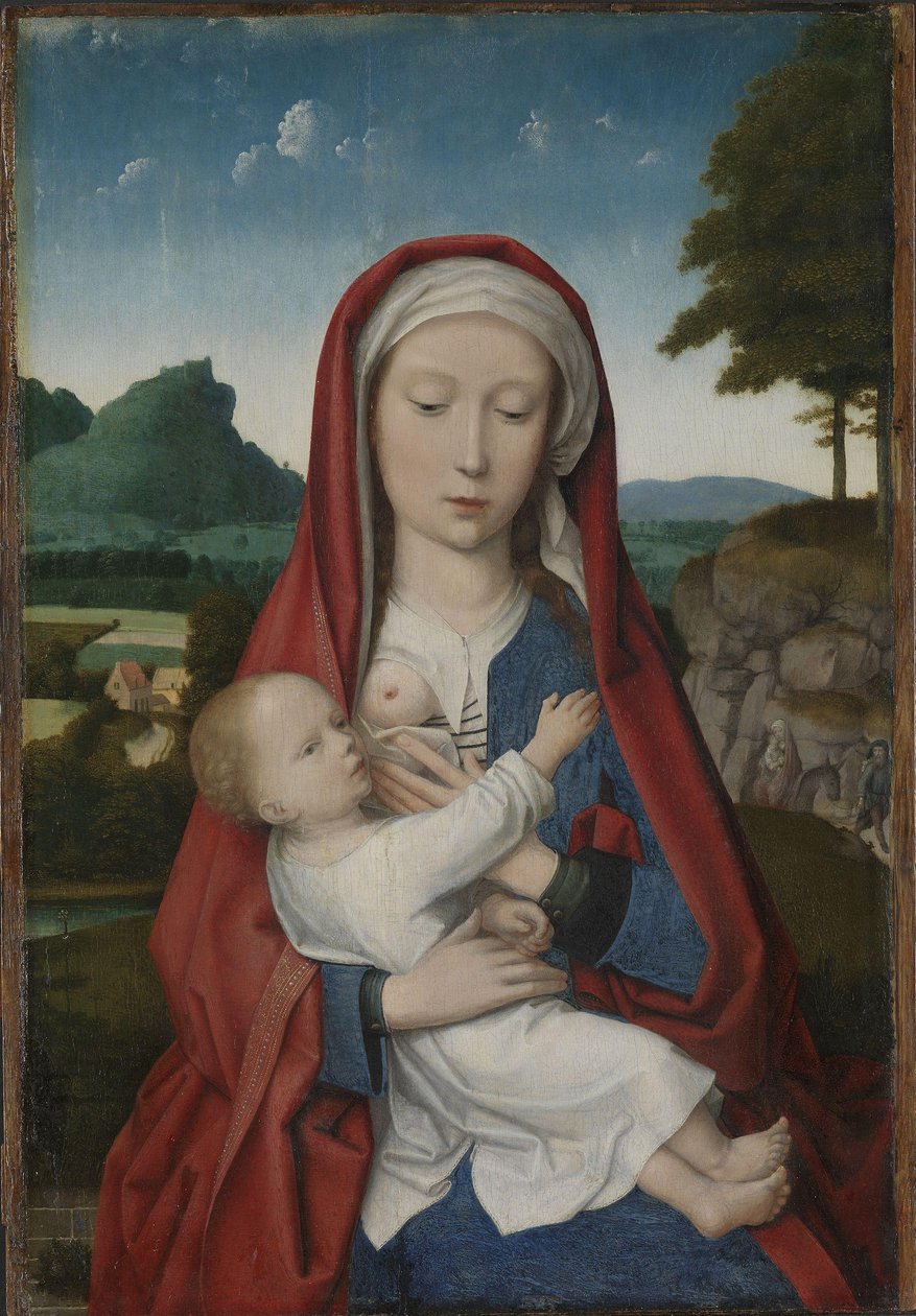 マドンナとチャイルド、c.1510-20（パネルに油彩） 作： ジェラルド (属性) デビッド