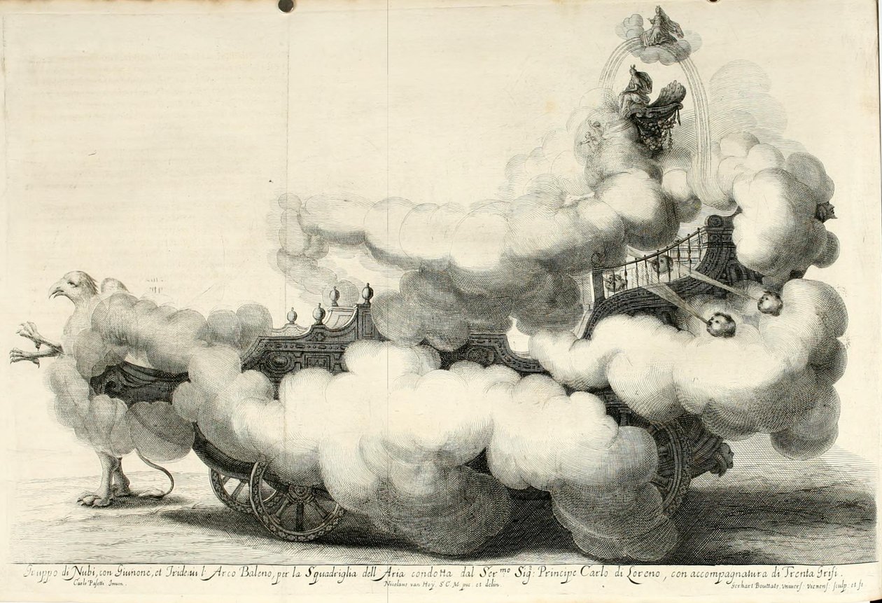 空と水の勝利争い。馬上の歓喜の宴 - 戦車（1667年） 作： ジェラルド・バッタッツ