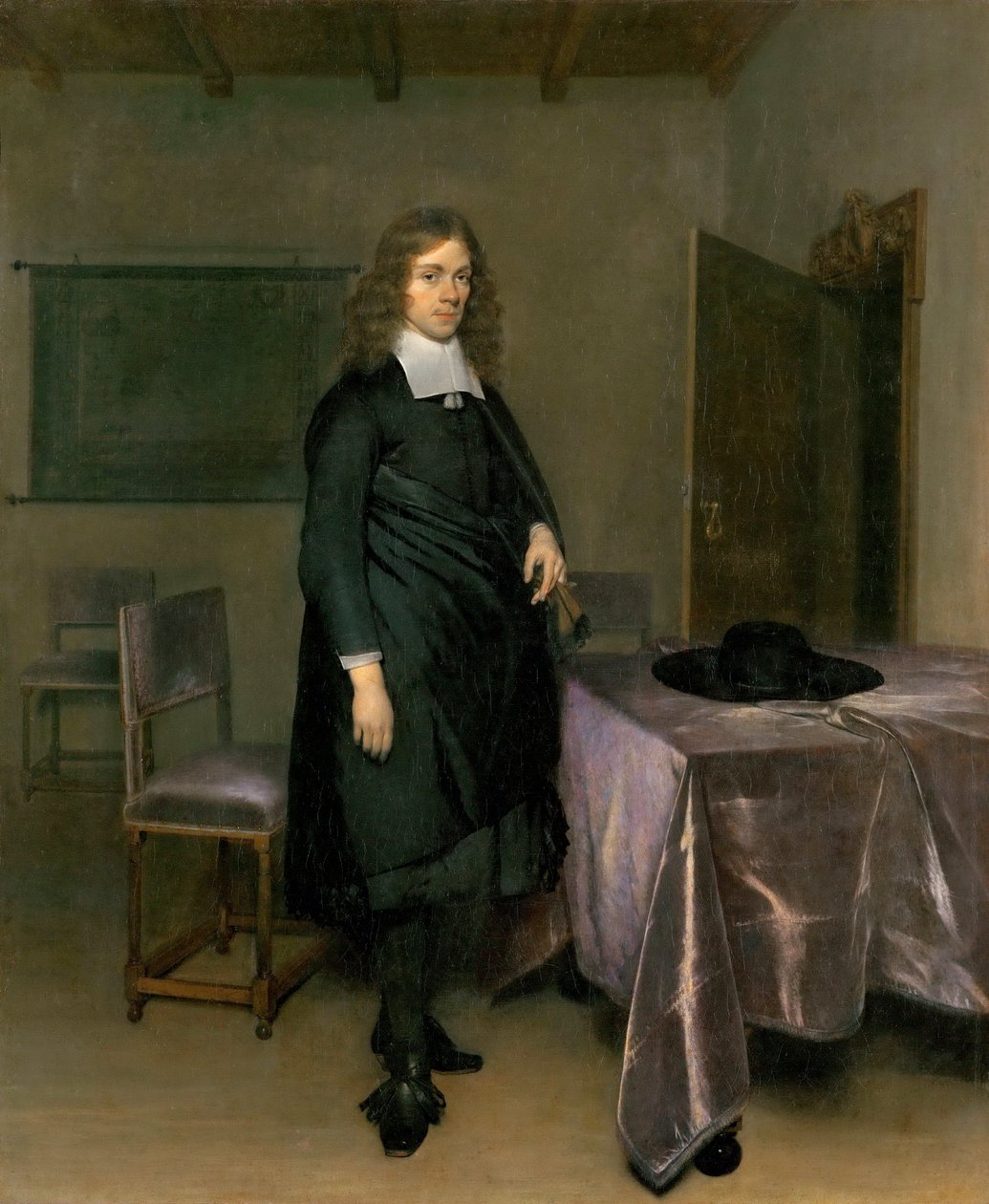 Gerard Ter Borch (Terburg), the Younger (1617-1681) による男の肖像 - キャンバスに油彩 - Tiroler Landesmuseum Ferdinandeum、インスブルック 作： ヘラルト・テルボルチ