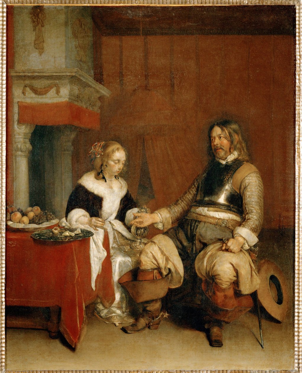 Le galant militaire - 颯爽とした将校... 作： Gerard ter BorchまたはTerborch