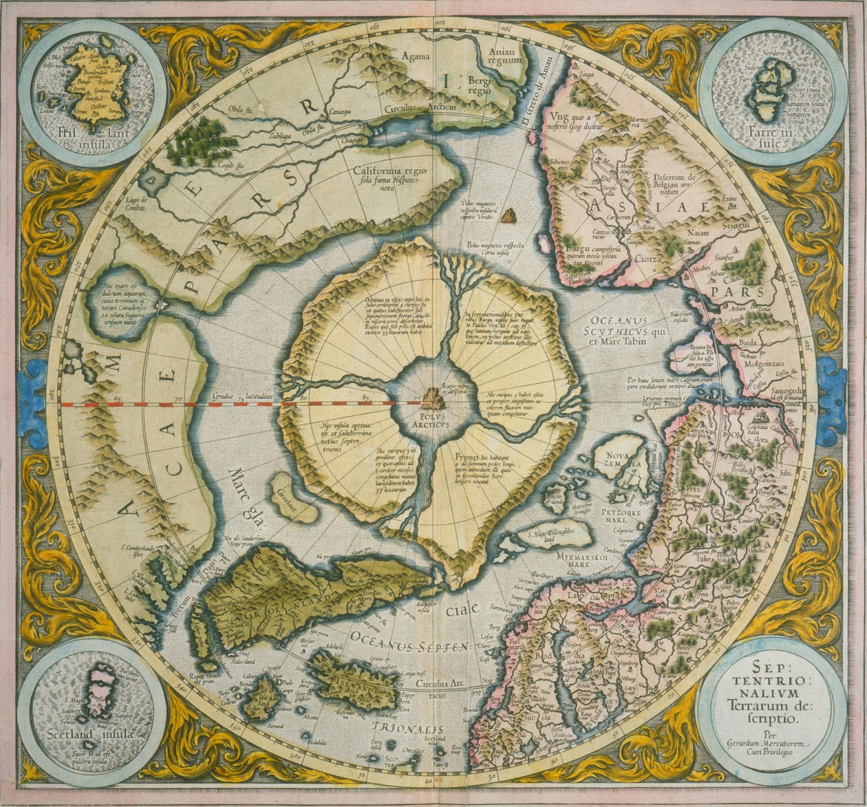 北の記述世界、1595 作： ゲラルドゥスメルカトル