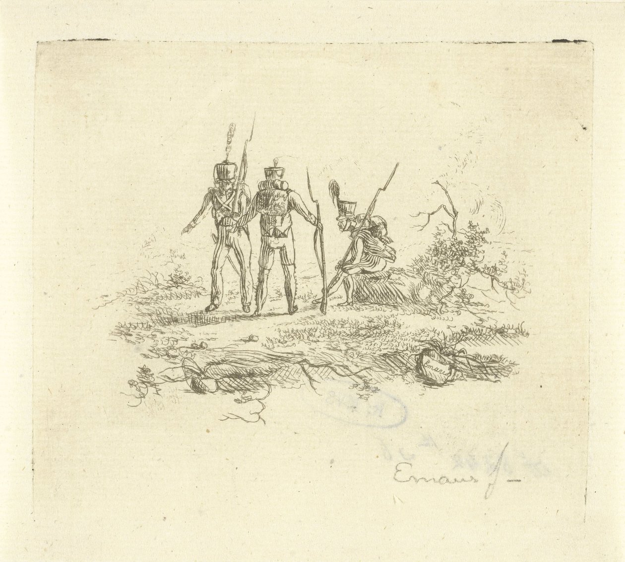 3人の歩兵 作： Gerardus Emaus de Micault