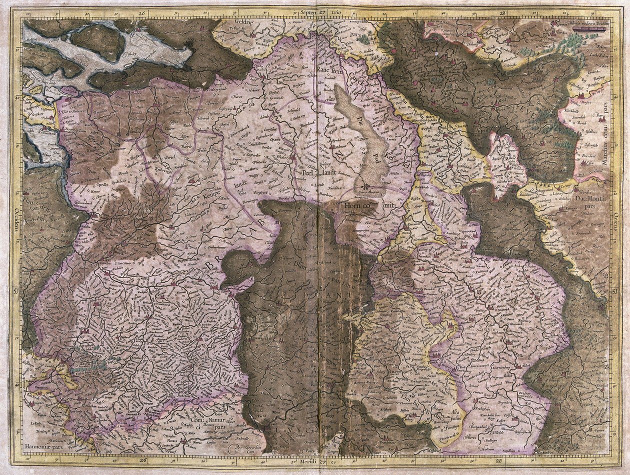 無題 ブラバントの地図ベルギーとオランダ (彫刻) 作： ゲラルドゥスメルカトル