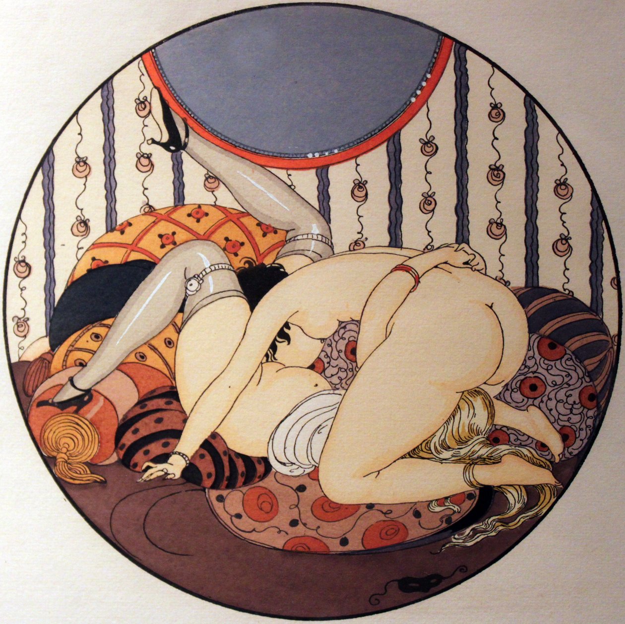 水彩画のシリーズ。1925年にエロトポリスパリのLes Delassements d&39;Erosというタイトルで出版されました 作： ゲルダ・マリー・フレデリケ・ウェゲナー