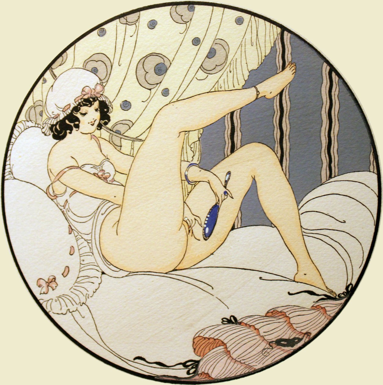 水彩画のシリーズ。1925年にエロトポリスパリのLes Delassements d&39;Erosというタイトルで出版されました 作： ゲルダ・マリー・フレデリケ・ウェゲナー