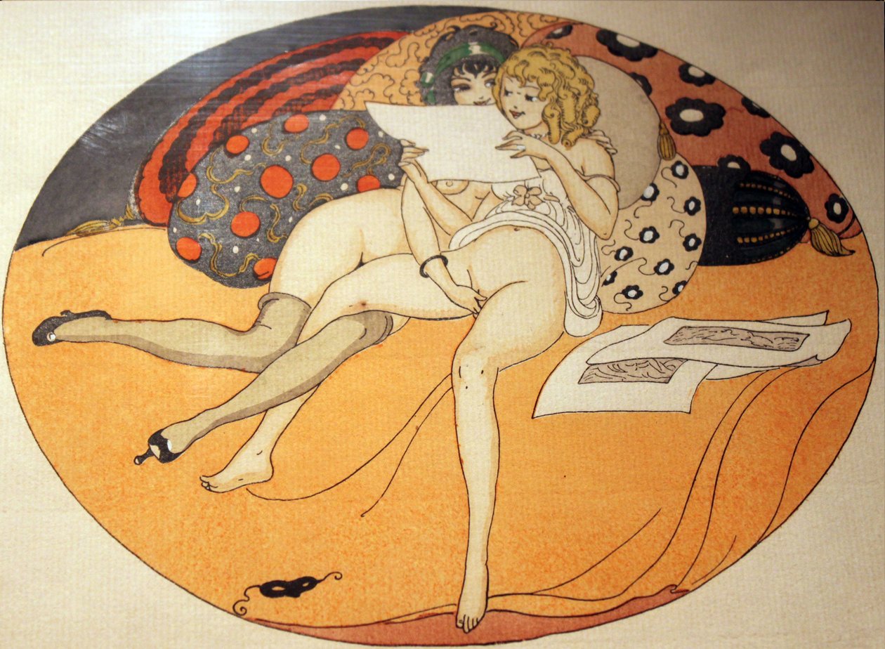 エロトポリスパリで1925年に「エロスの喜び」というタイトルで出版された水彩画のシリーズ 作： ゲルダ・マリー・フレデリケ・ウェゲナー