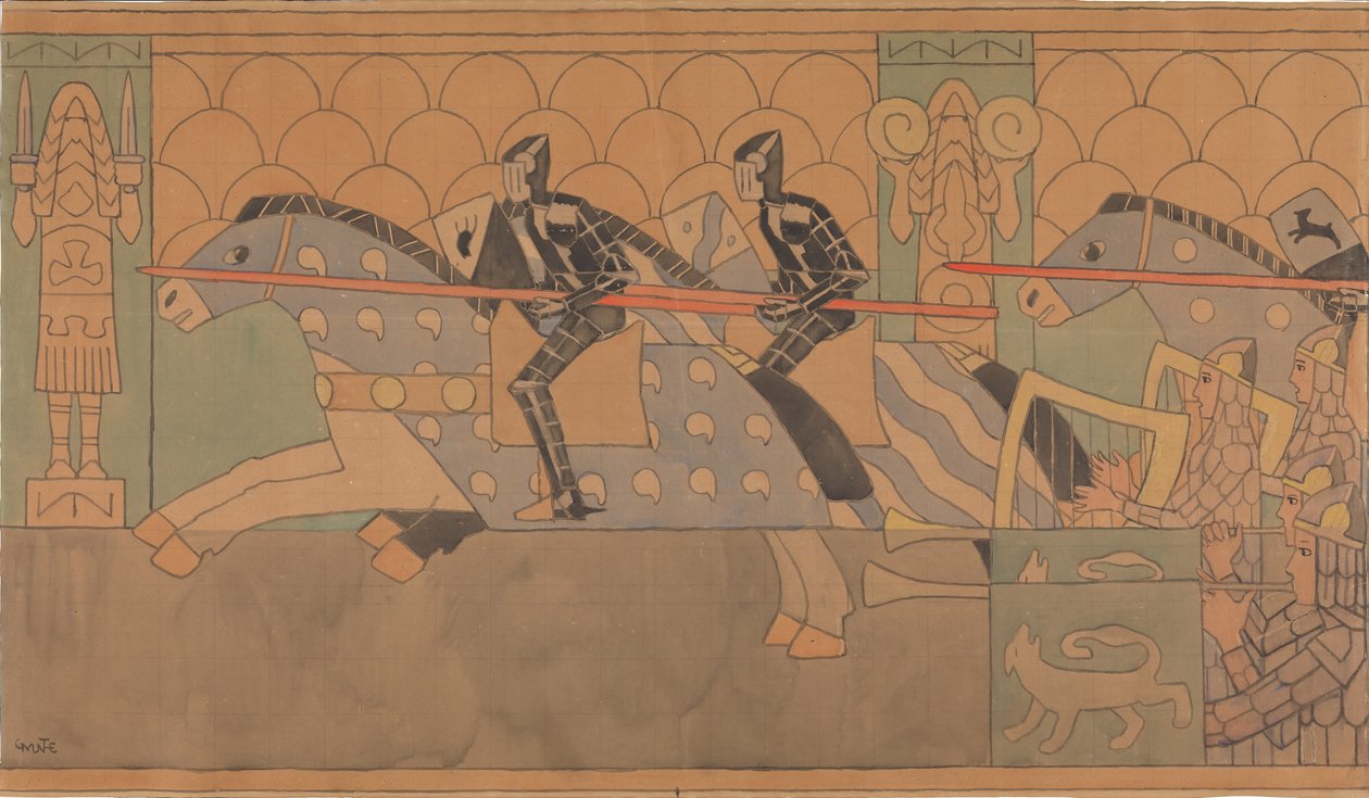民俗画、1895-1898。 作： Gerhard Munthe