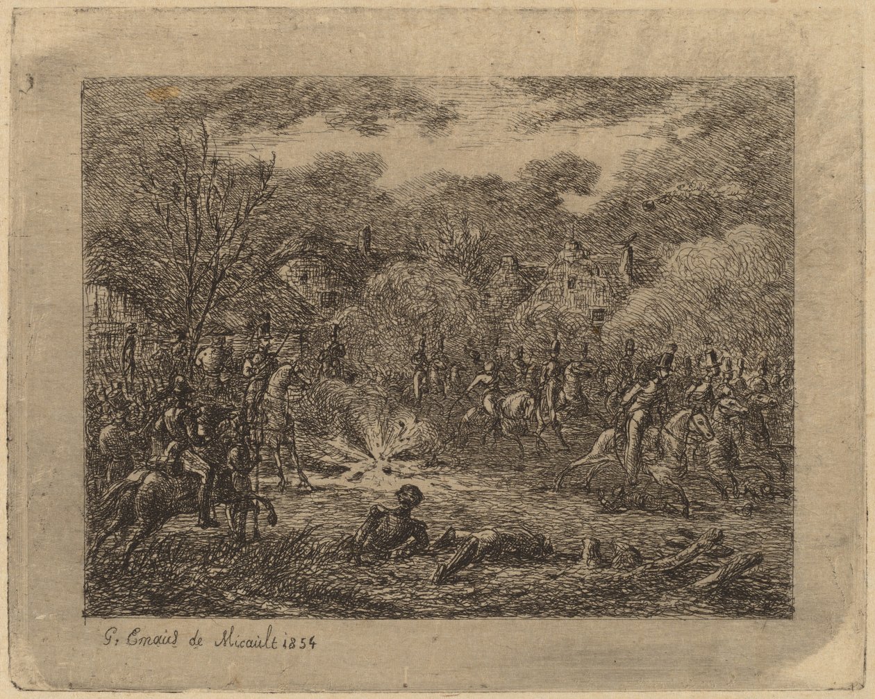手榴弾の爆発 作： Gerhardus Emaus de Micault