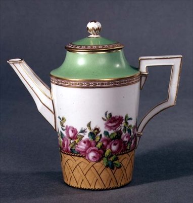 コーヒーポット、ベルリン、c.1790-1800（磁器） 作： ドイツ語学校