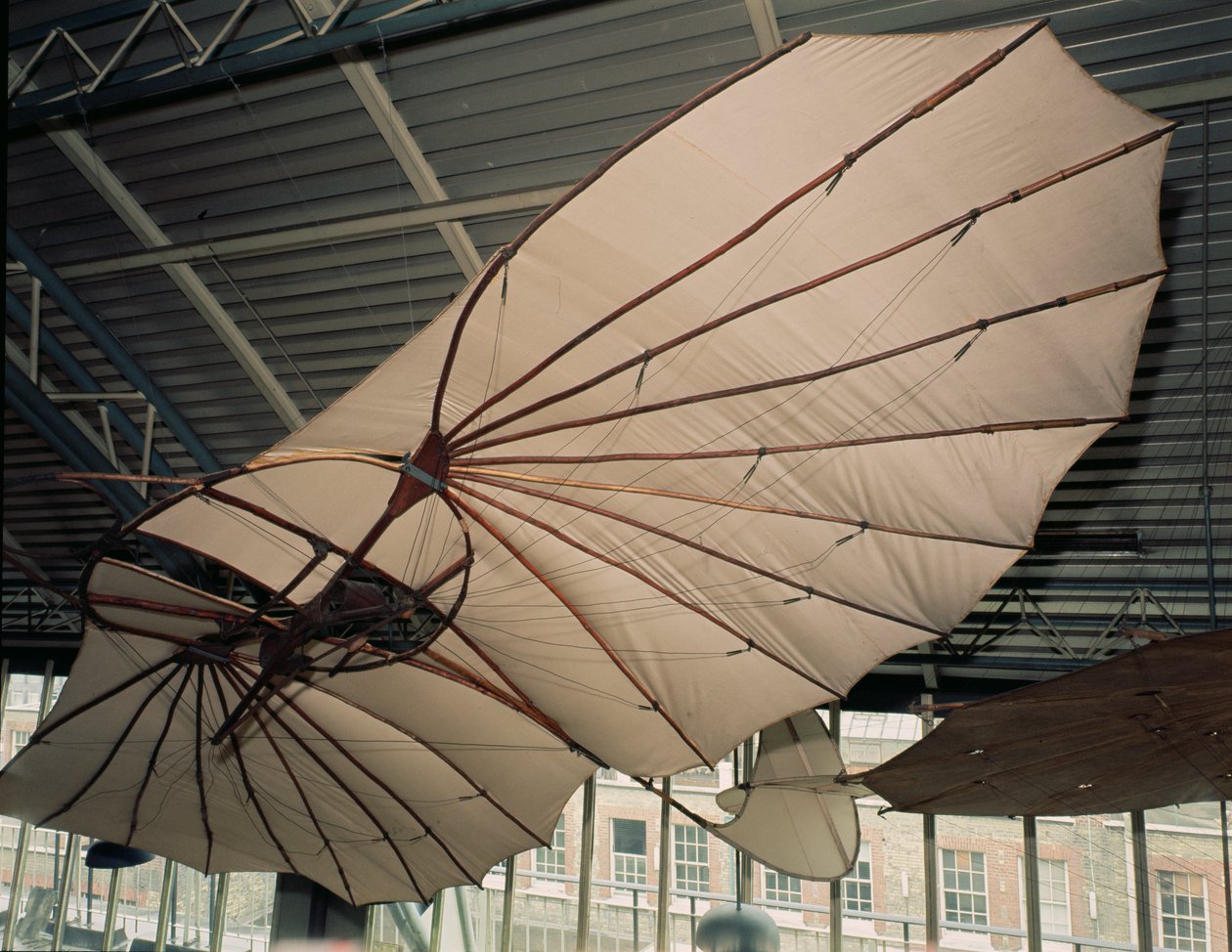 Otto Lilienthal（1848-96）c.1891（木および綿）用に作られたグライダー（260936も参照） 作： ドイツ語学校