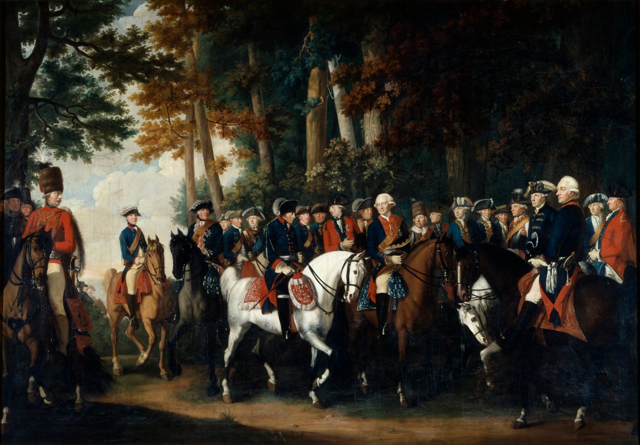 1785年頃、プロシアフォンマノエヴァーからのフレデリック2世王の帰還 作： ドイツ語学校