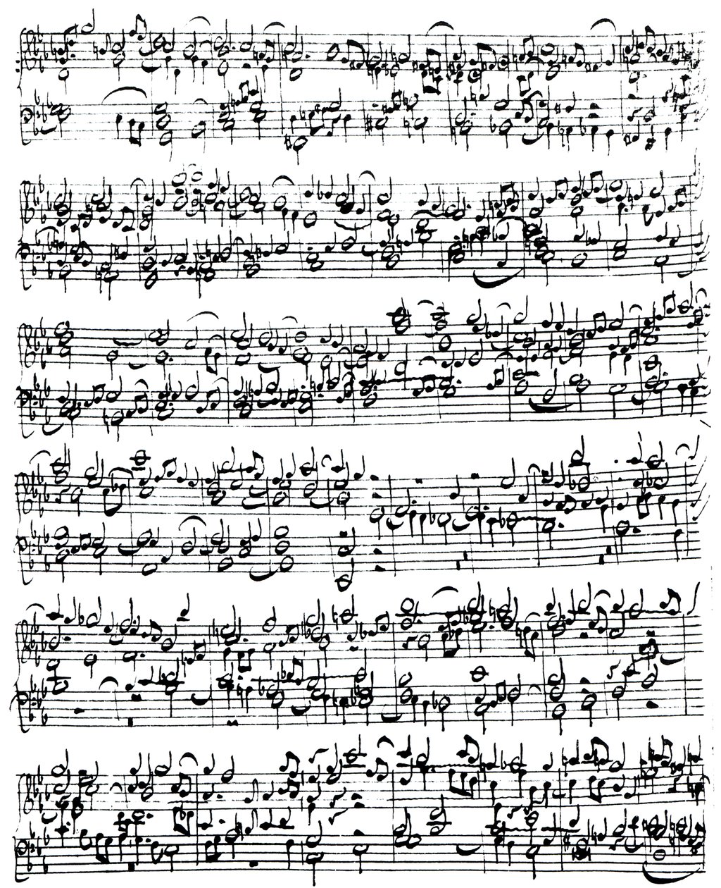 ヨハン・セバスチャン・バッハ（1685-1750）の楽譜（紙にペンとインク） 作： ドイツ語学校